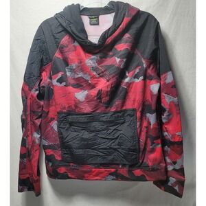Athletic Div Red Camo Print Hoodie Sweatshirt Mens XXL 18 Pockets Made Vietnam